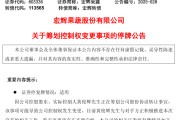 大师解梦明日停牌！又一A股，筹划控制权变更