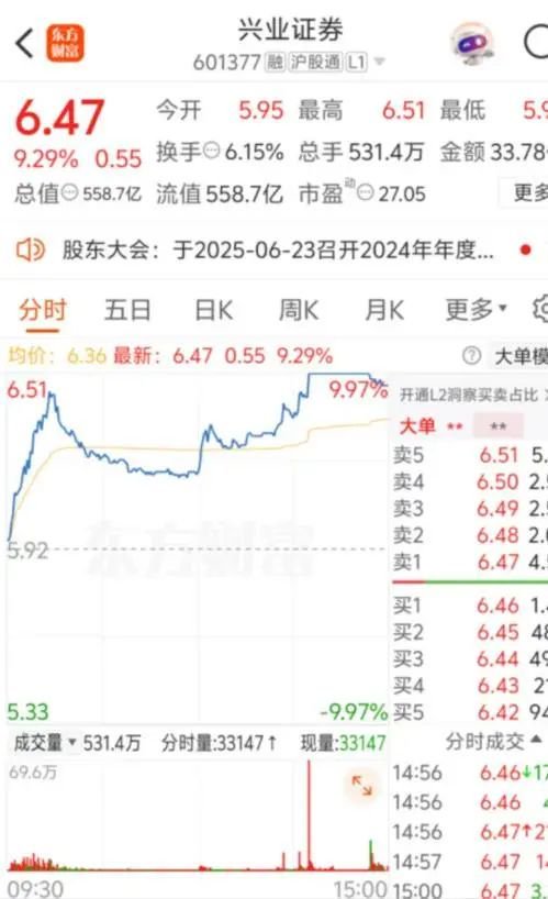 华福证(⚽)券董事长苏军良将转任兴业证券党委书记